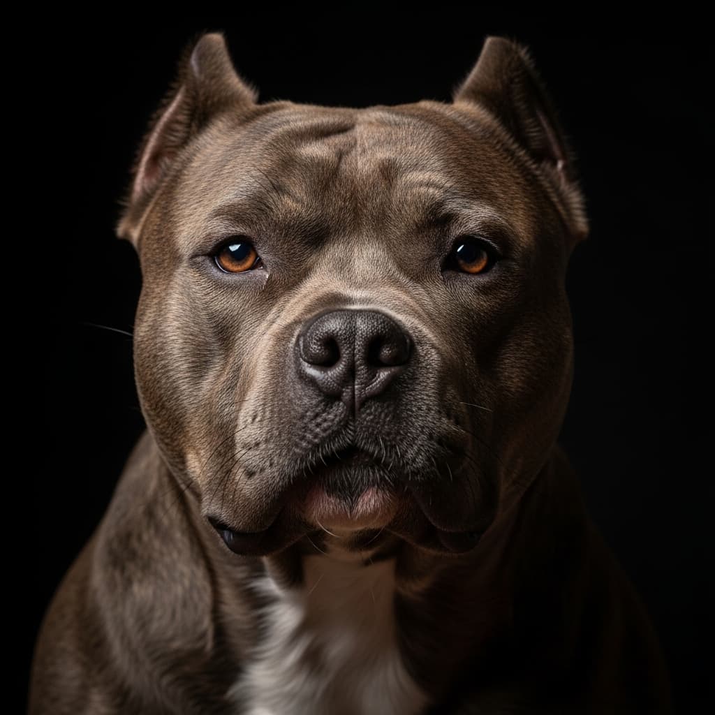 Beautiful American Bully dog portrait